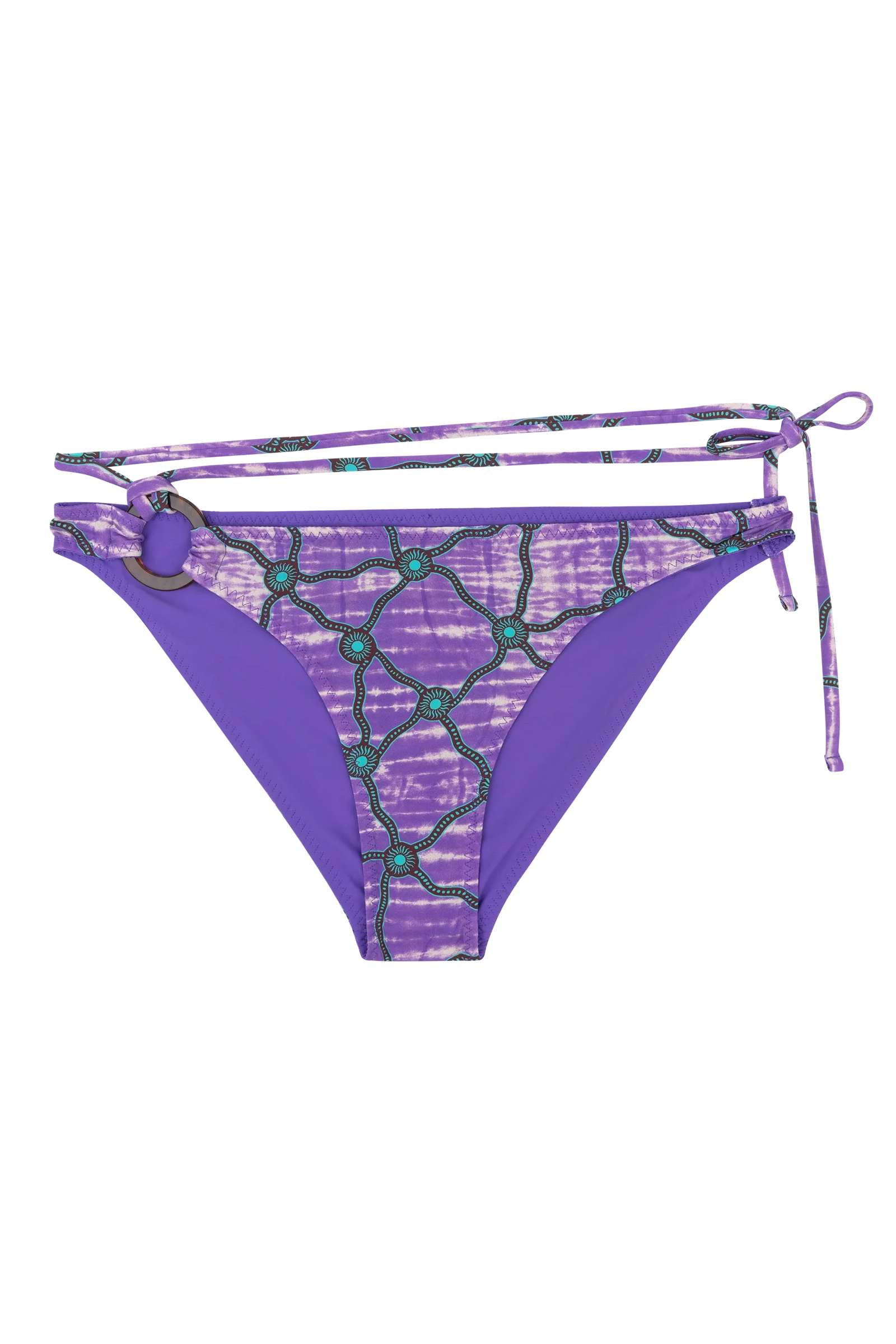 Bad/beach dames bikini slip paars