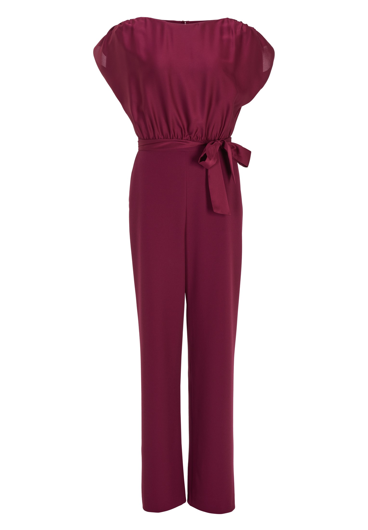 Swing Jumpsuit aus Material-Mix ruby red 1