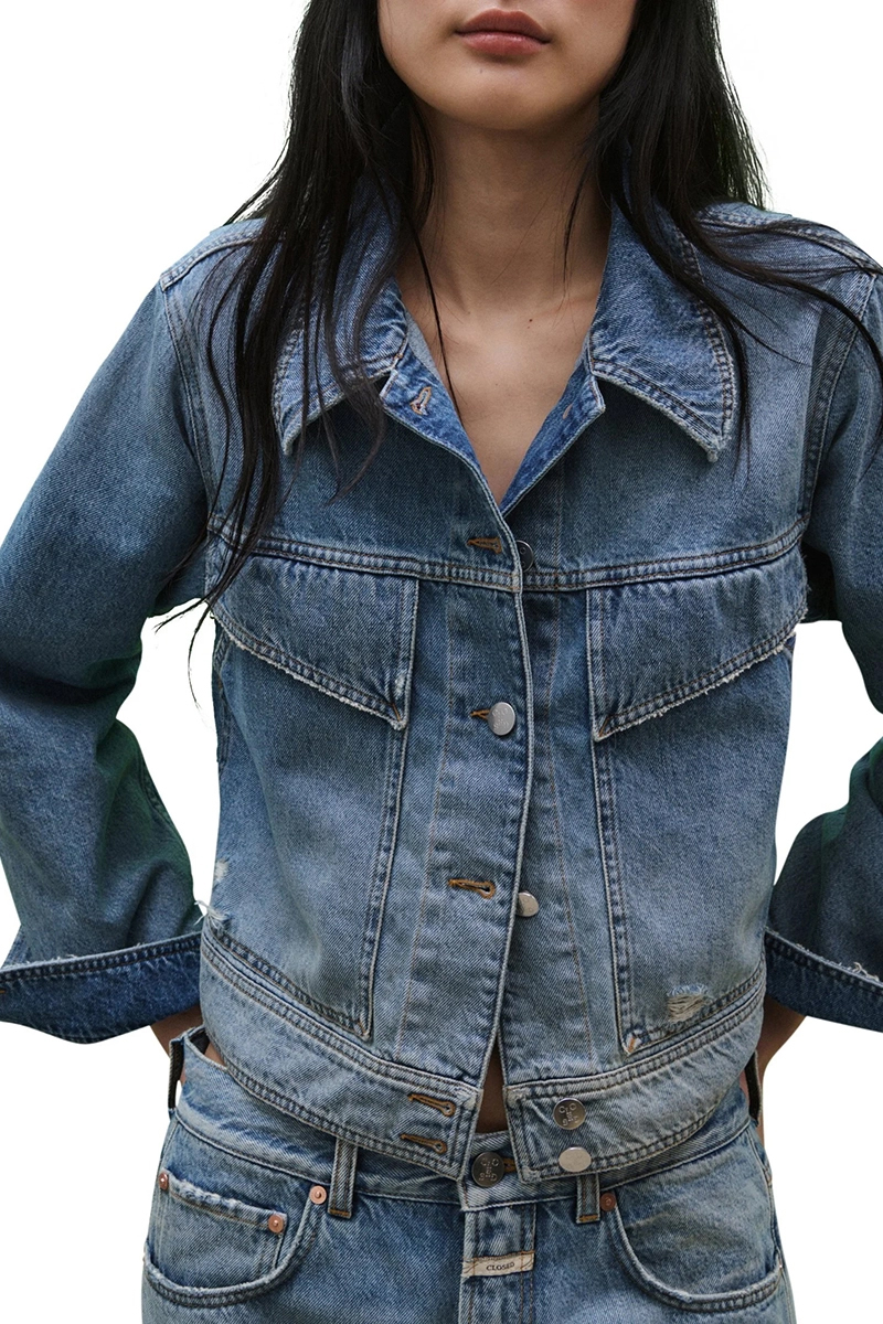 Dames jas blauw
