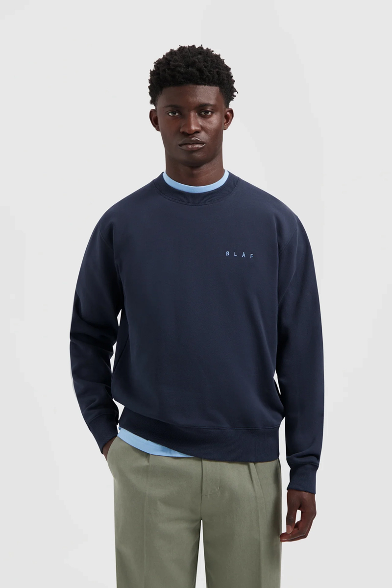 Heren sweater blauw
