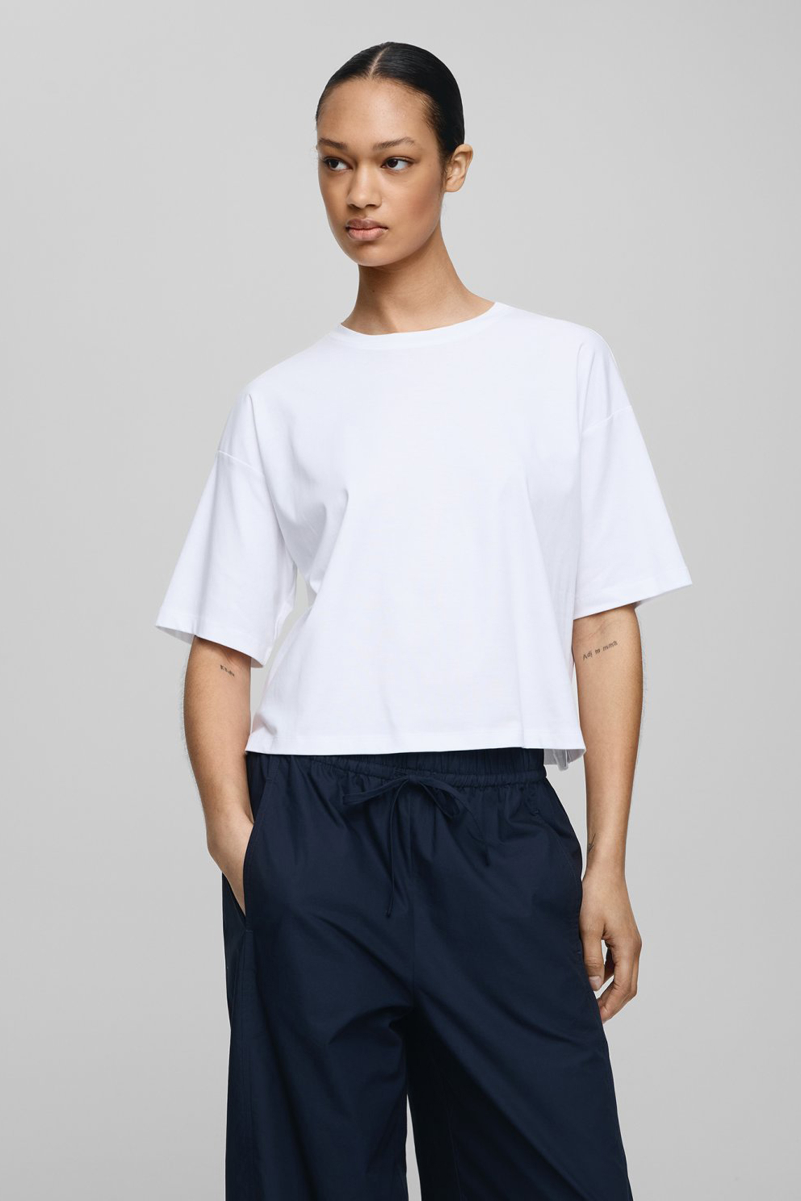 Dames t-shirt korte mouw wit