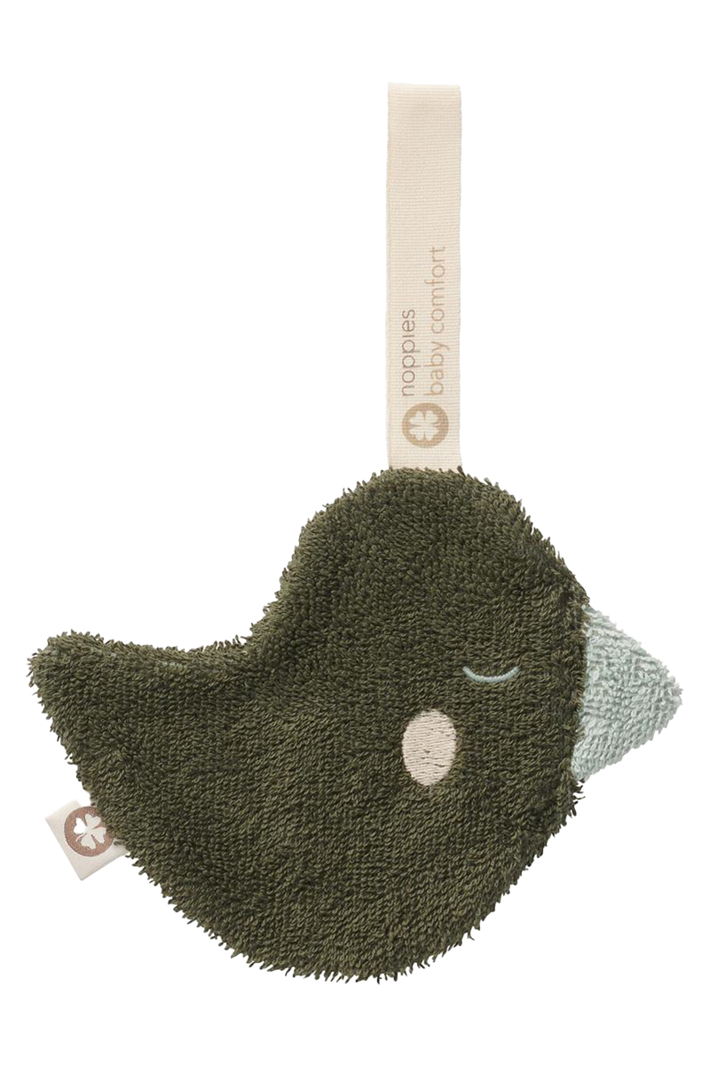 Noppies Baby Duck pacifier cloth terry Groen-1 1