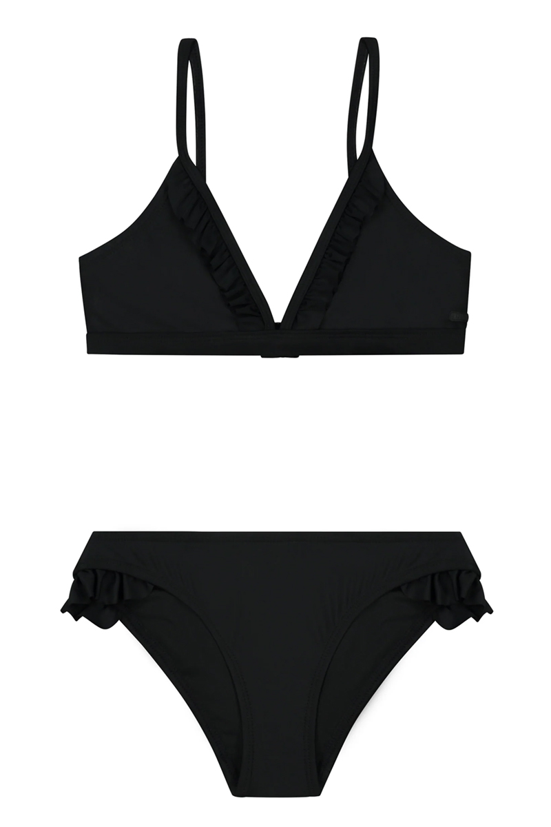 Bad/beach meisjes bikini zwart
