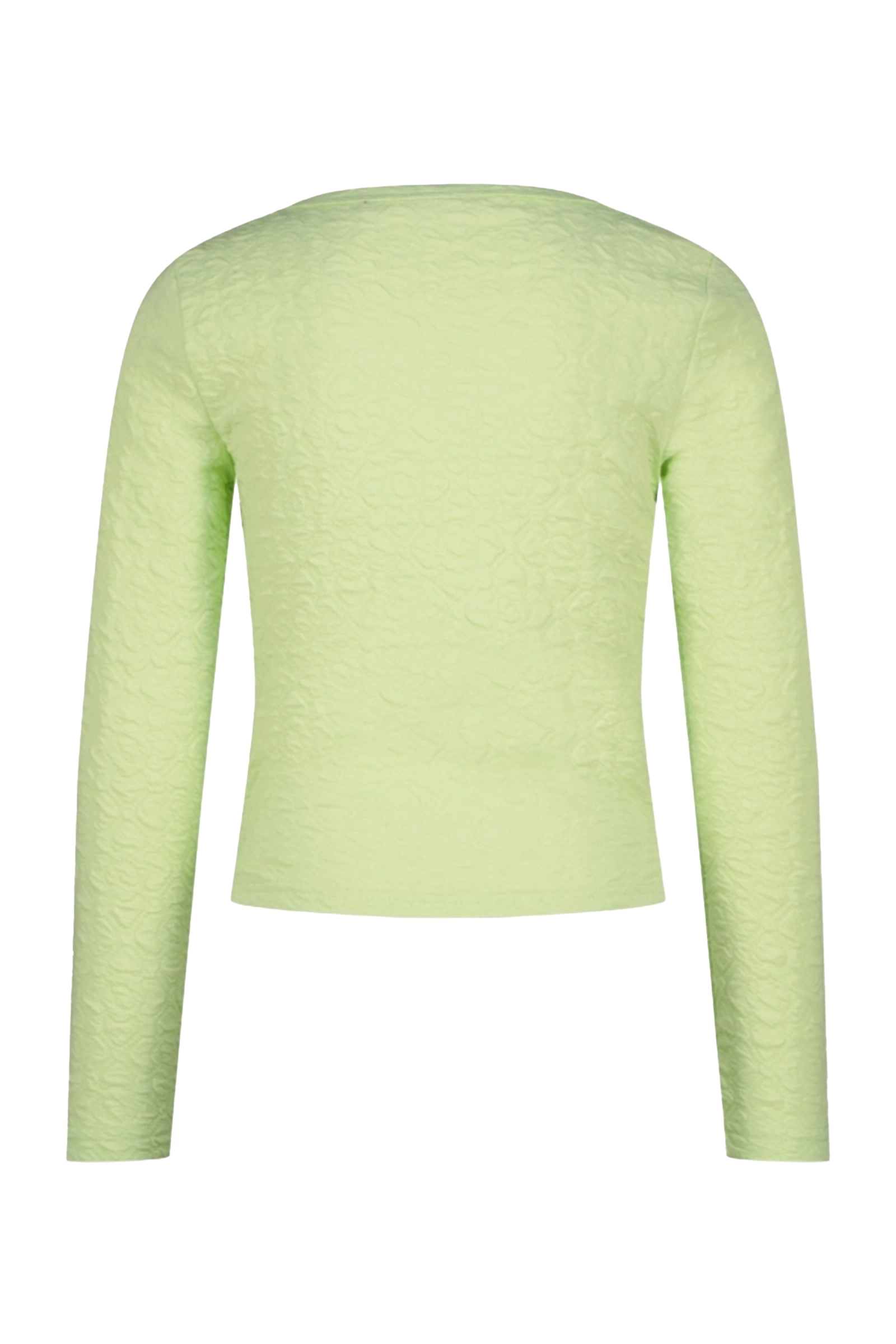 Meisjes t-shirt lange mouw groen