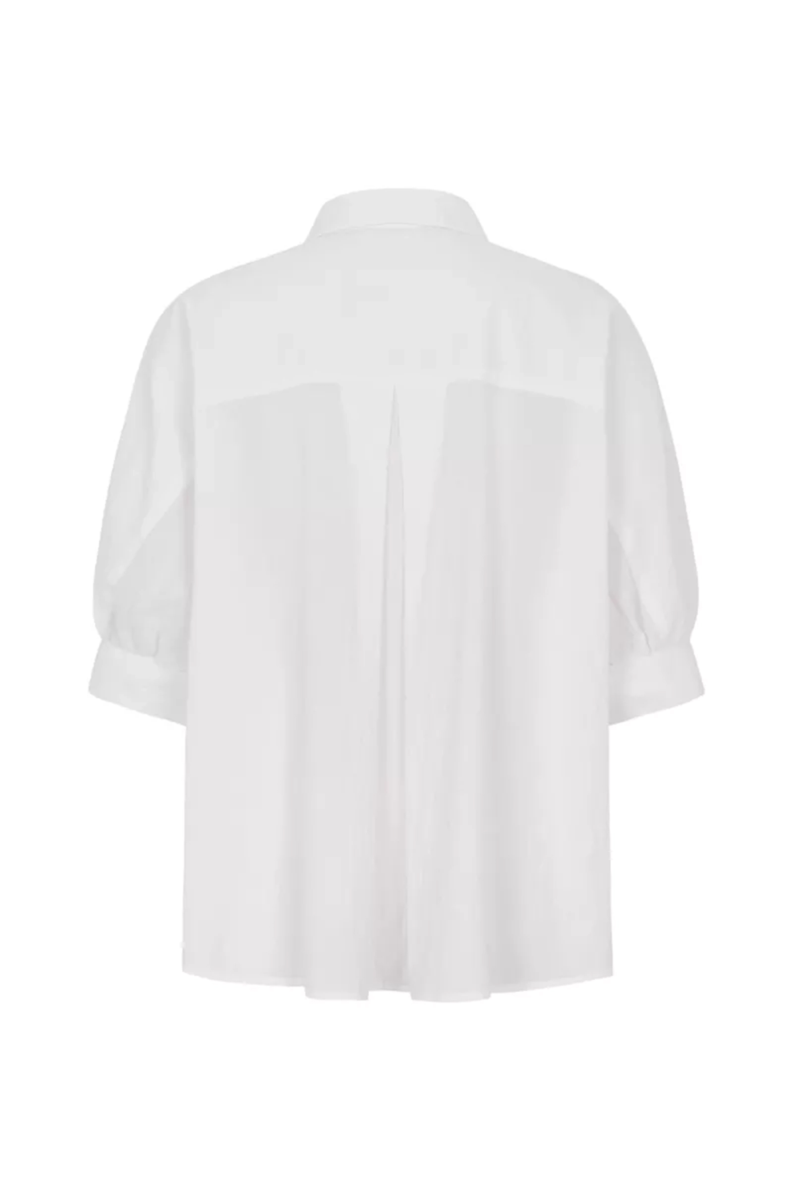 Dames blouse korte mouw wit