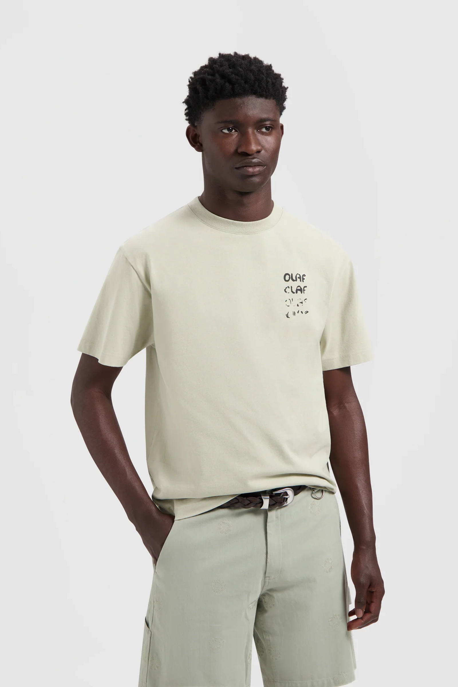 Olaf Hussein SPRAY GRAPHIC TEE Groen 2