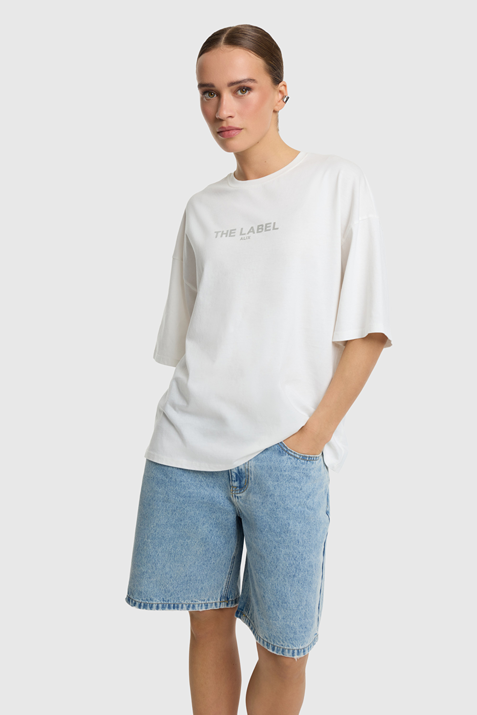 Dames t-shirt korte mouw ecru