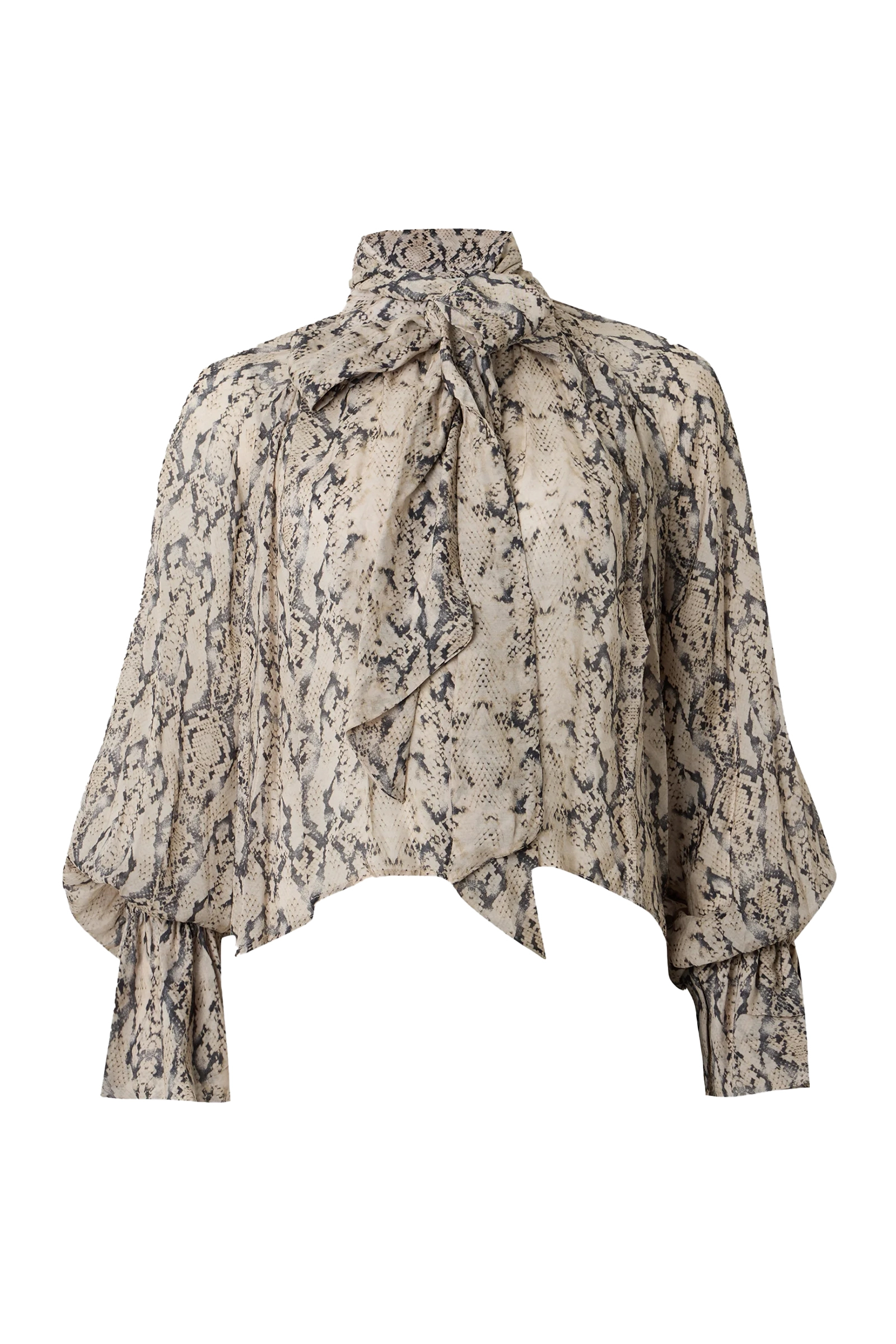 Dames blouse lange mouw bruin