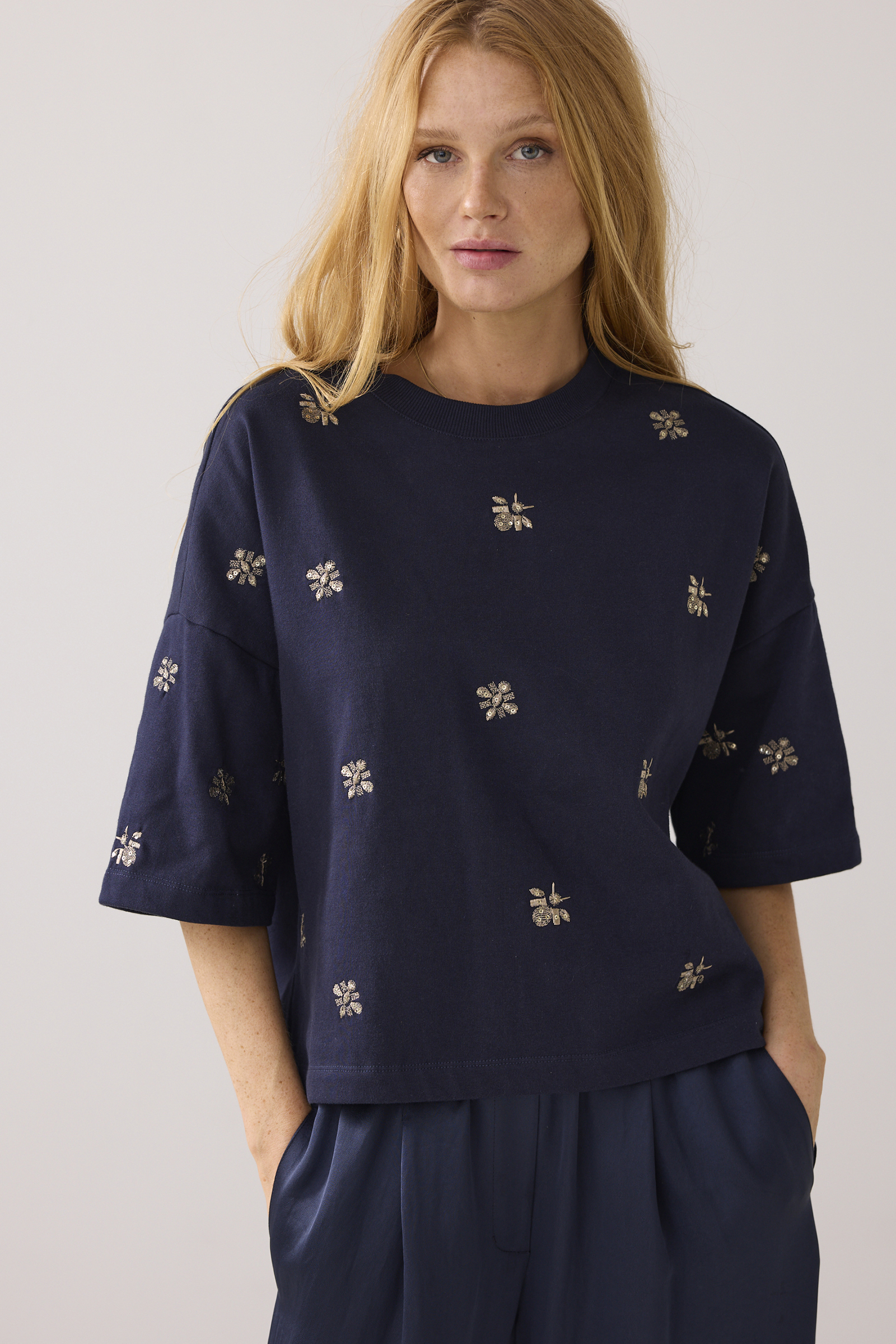 Dames sweater blauw