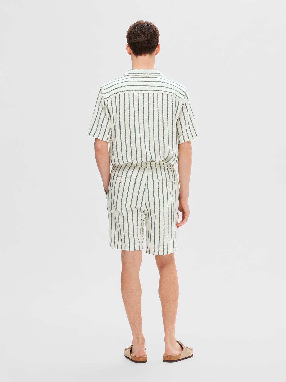 Selected SLHREG-BRODY-SAL SHORTS 230396001-Eden/Stripes 3