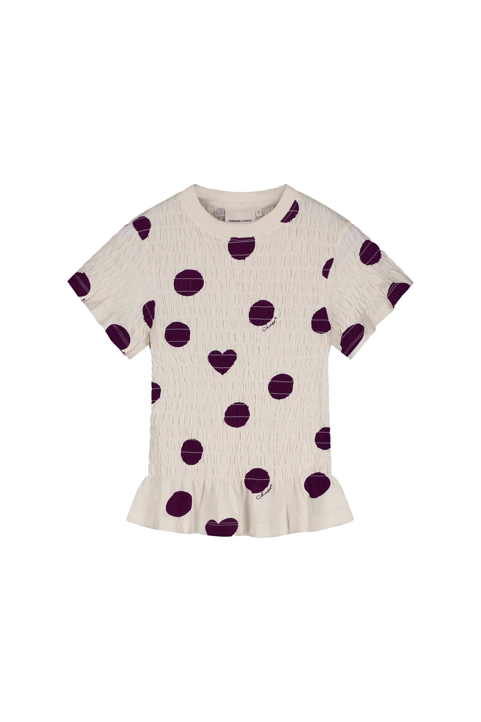 Dames t-shirt lange mouw ecru