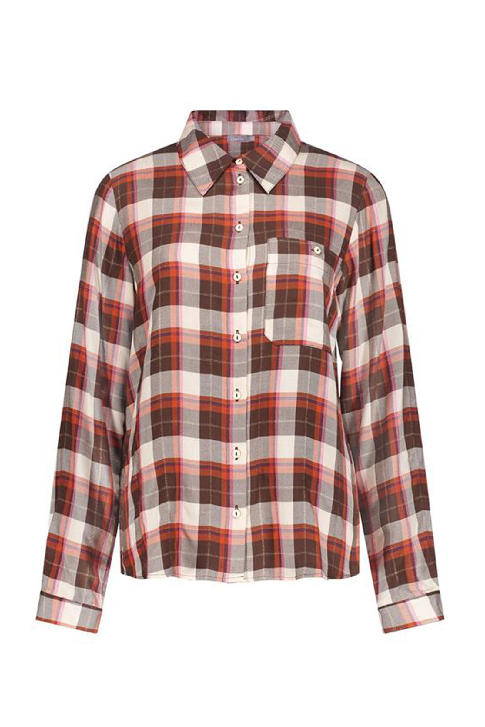 Dames blouse lange mouw paars