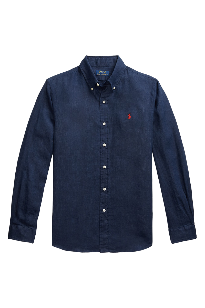 Heren overhemd lm casual blauw