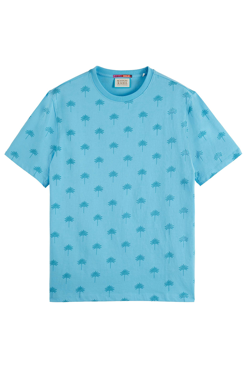 Heren t-shirt kortemouw blauw