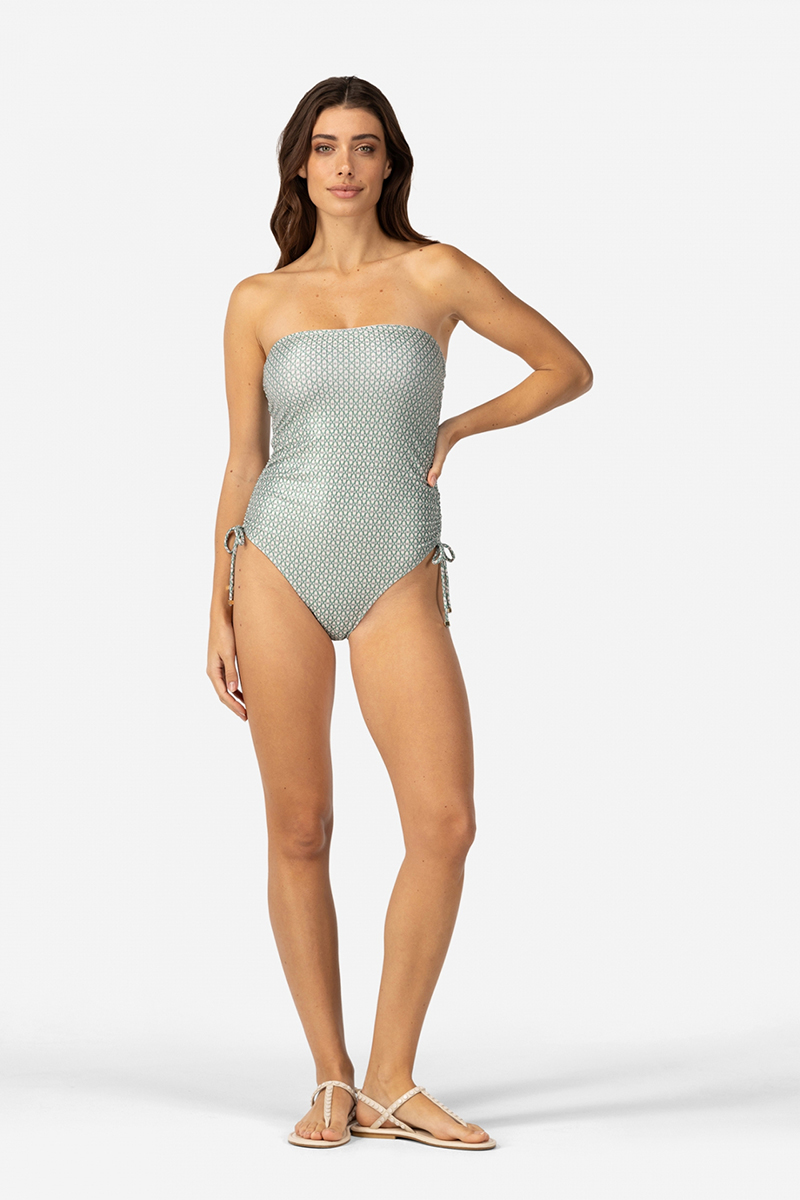 Bad/beach dames badpak mode groen