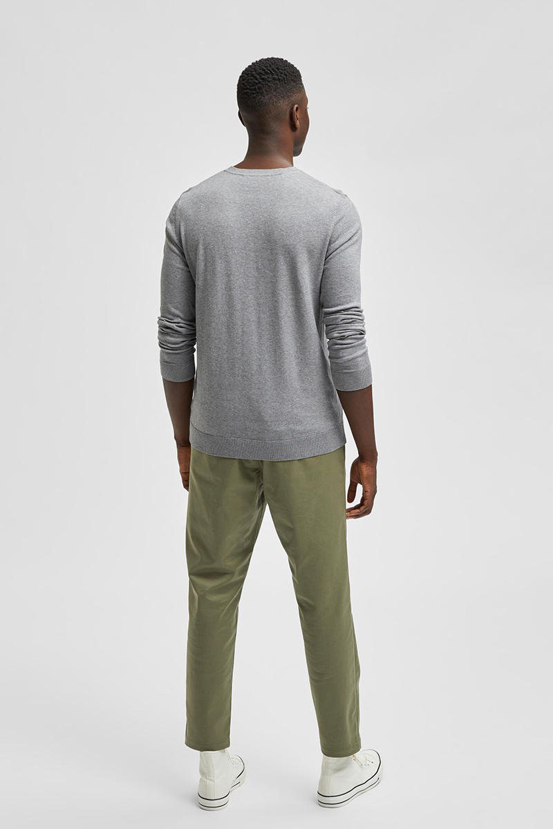 Selected SLHBERG CREW NECK B NOOS Grijs-1 5