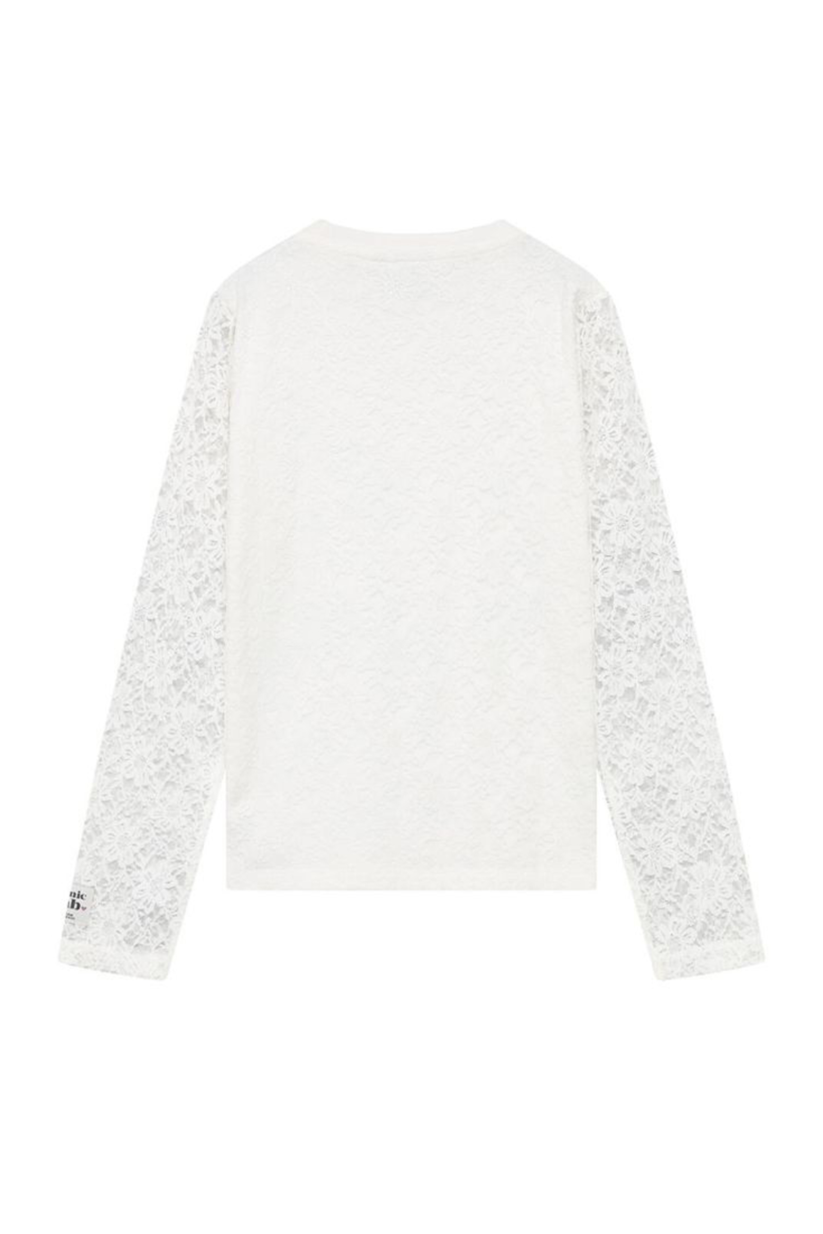 Meisjes t-shirt lange mouw wit