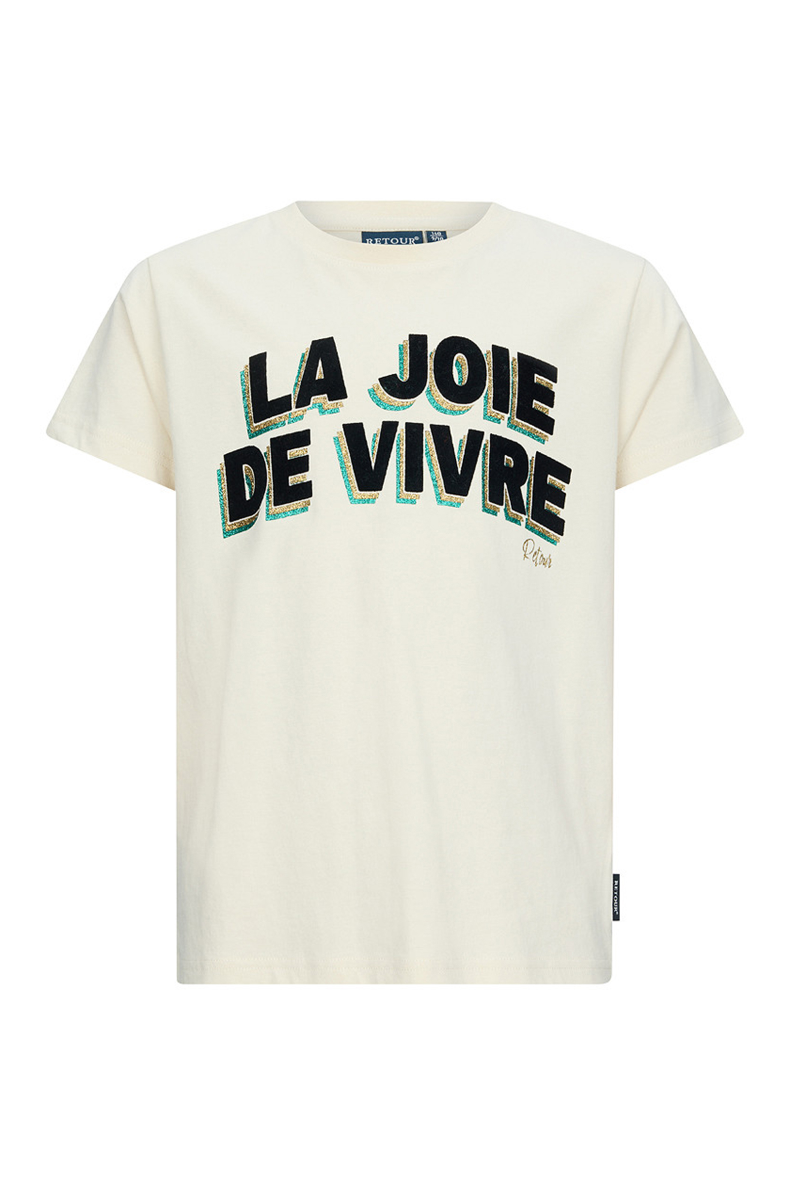 Meisjes t-shirt korte mouw bruin