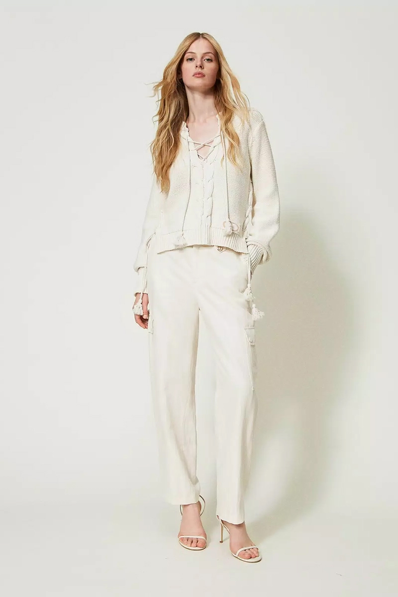 Dames broek ecru