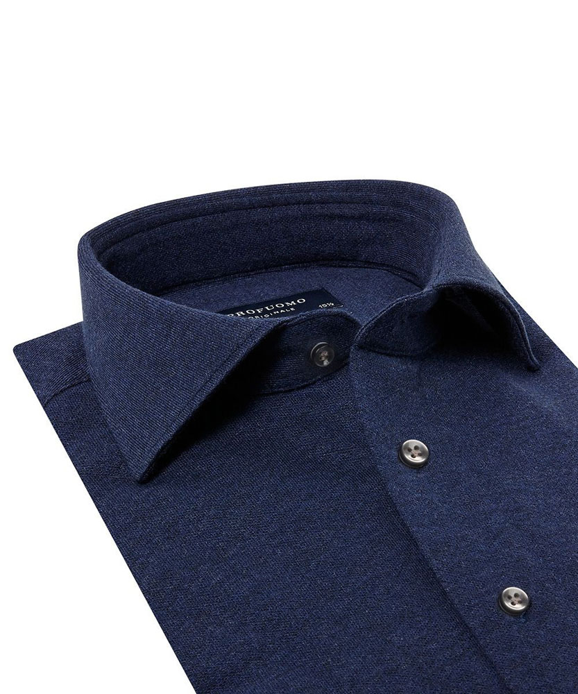 Profuomo SHIRT CUTAWAY SF SC NAVY Blauw-1 3