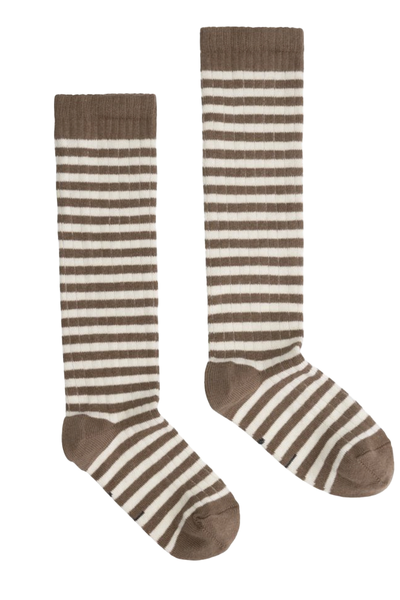Gray Label long ribbed socks bruin/beige-3 1