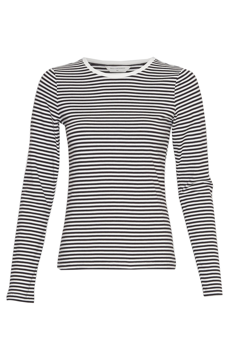 Dames t-shirt lange mouw blauw
