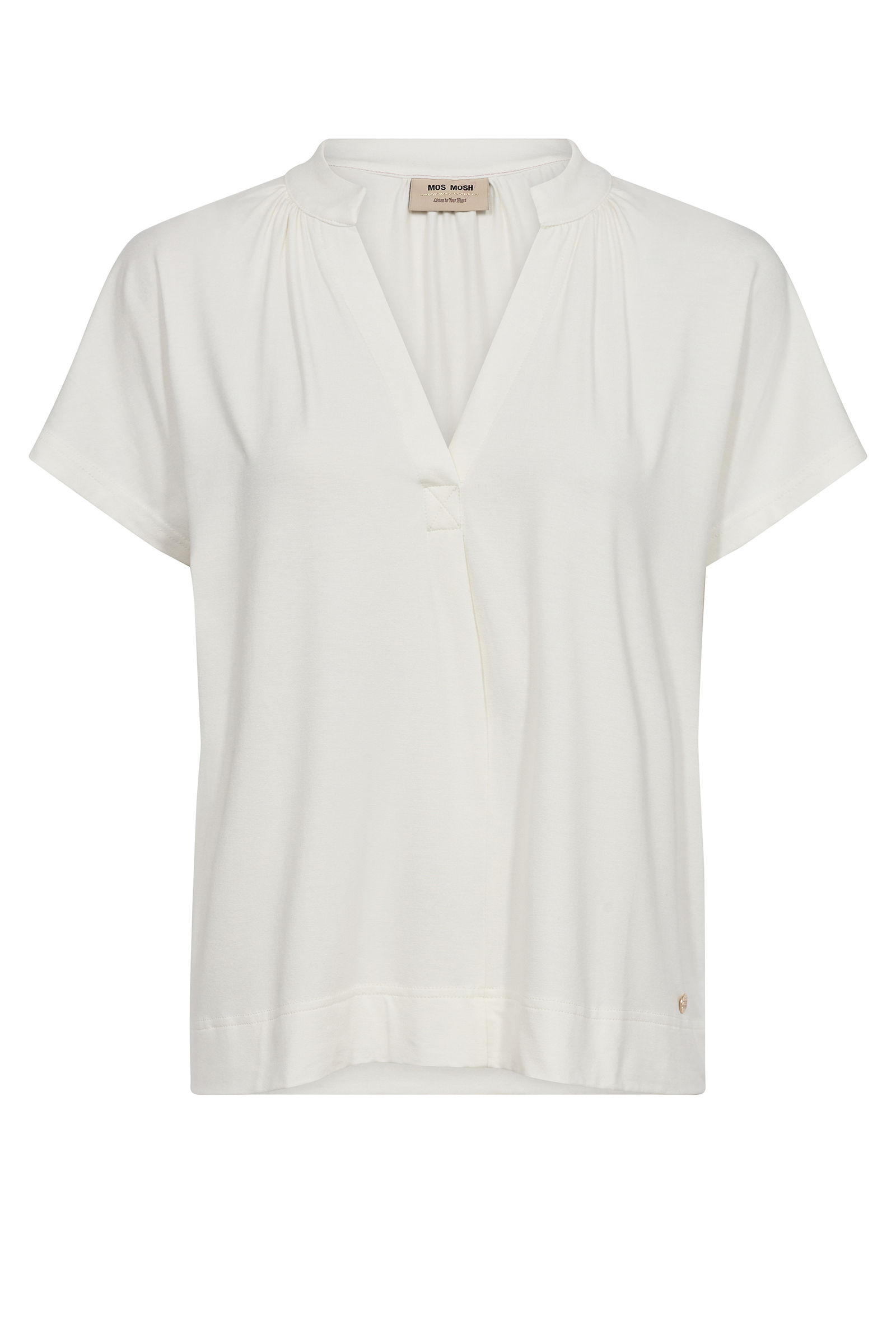 Dames t-shirt korte mouw ecru