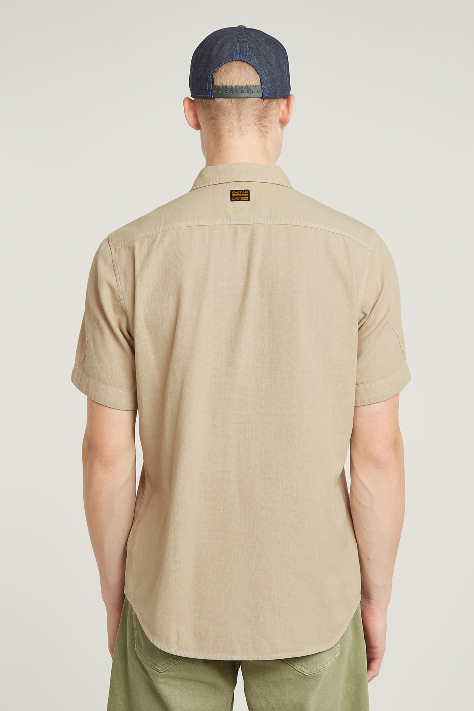 G-Star Marine Slim Shirt s\s bruin/beige-1 3