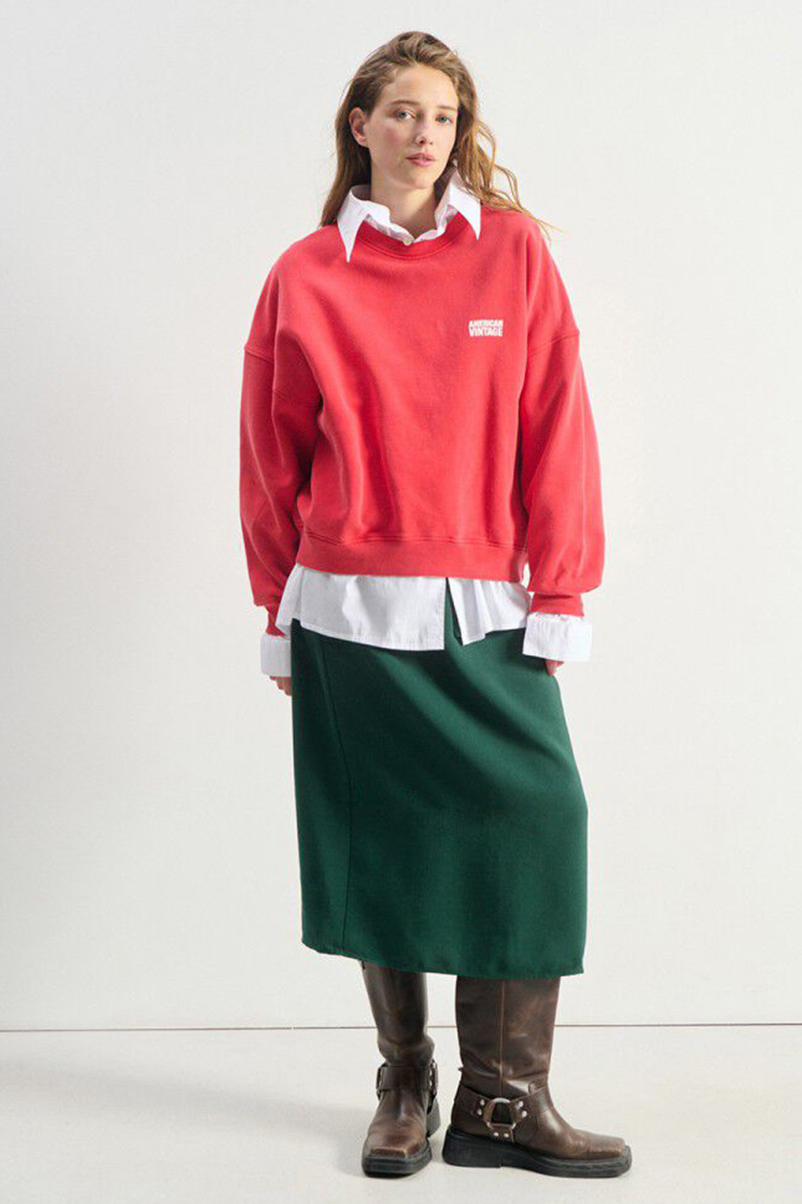Dames sweater rood