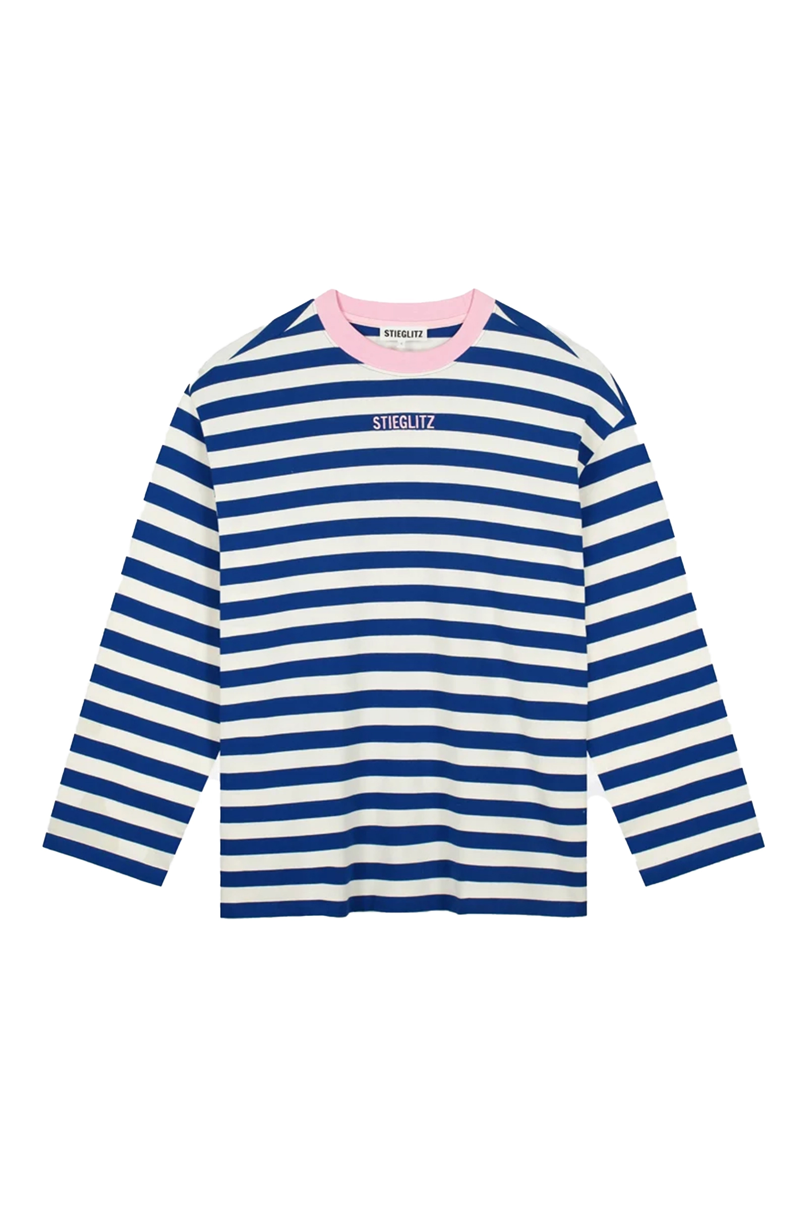Dames t-shirt lange mouw blauw