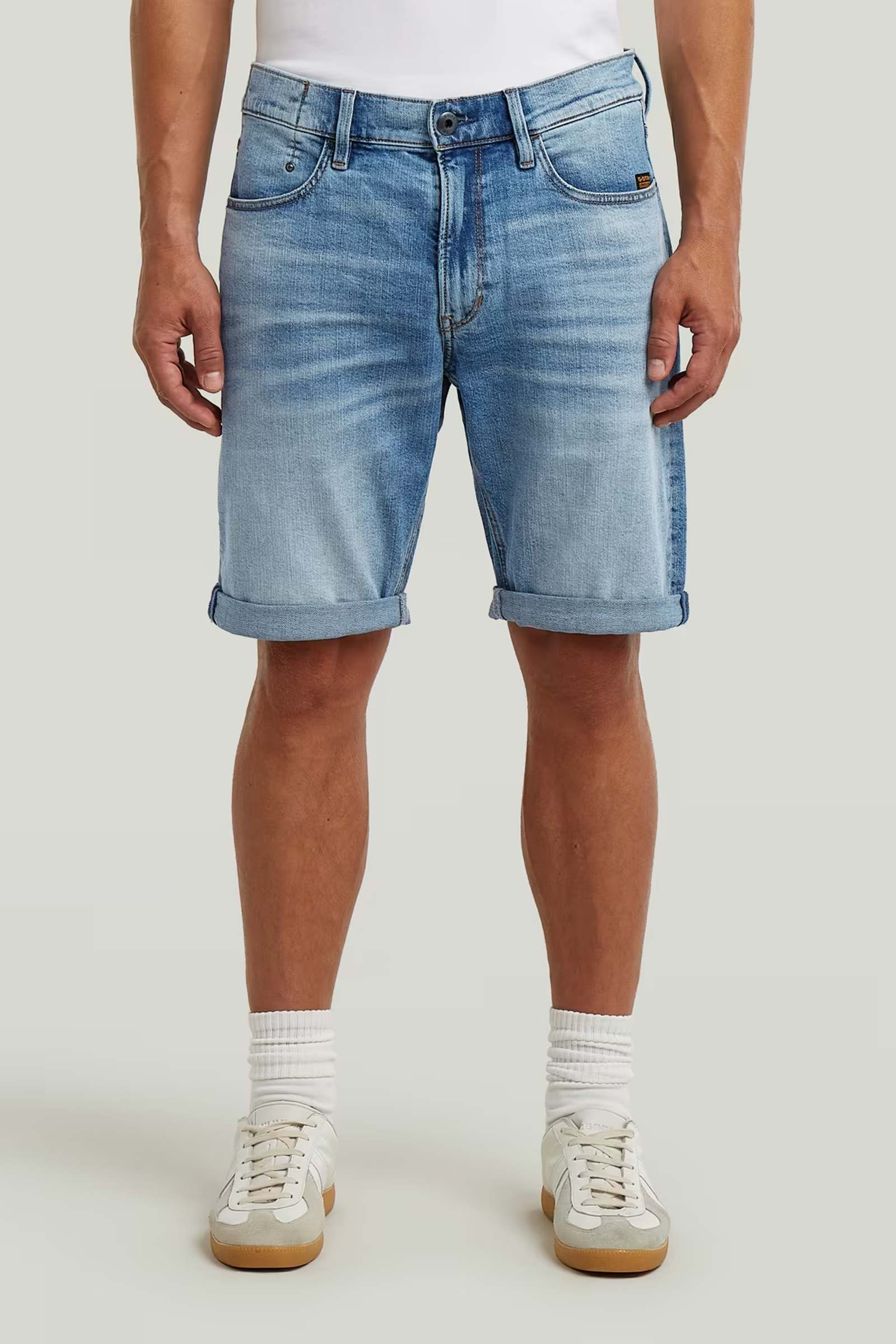 Heren short blauw