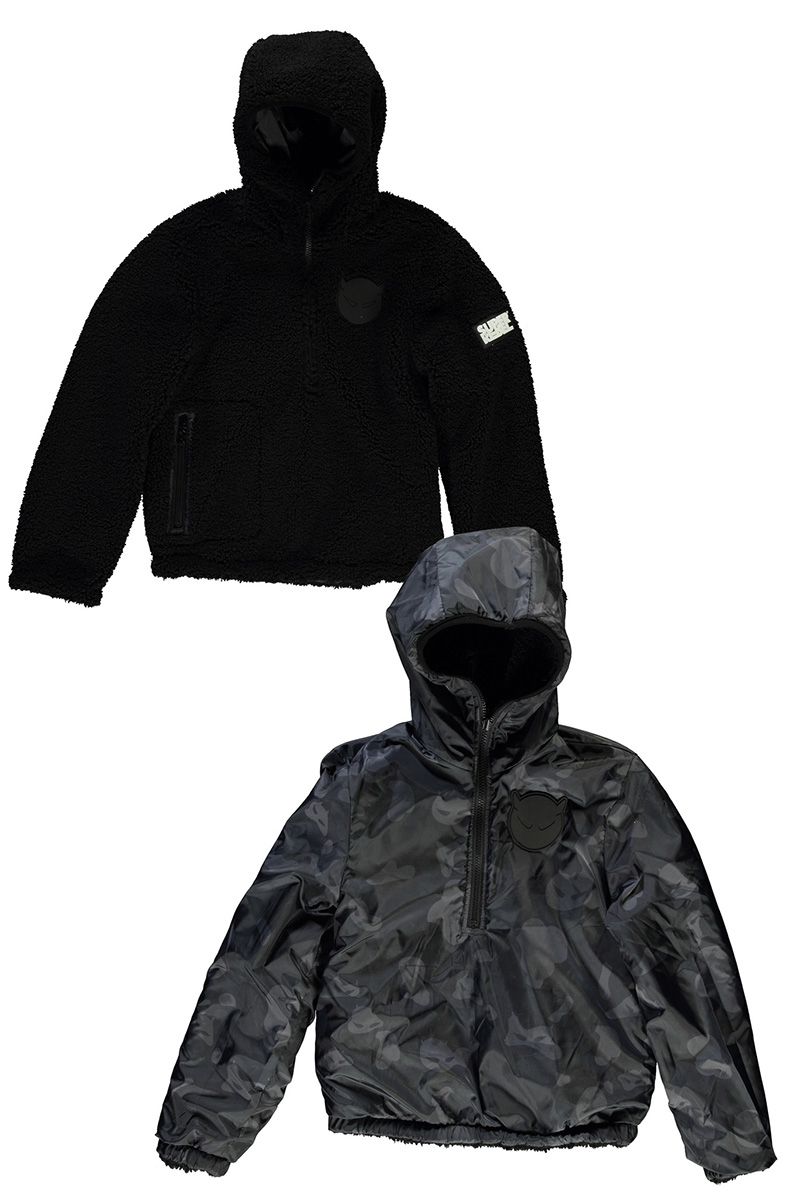 Superrebbel POLAR BOYS BACK TO SCHOOL TEDDY JACKET PLAIN Zwart-1 1