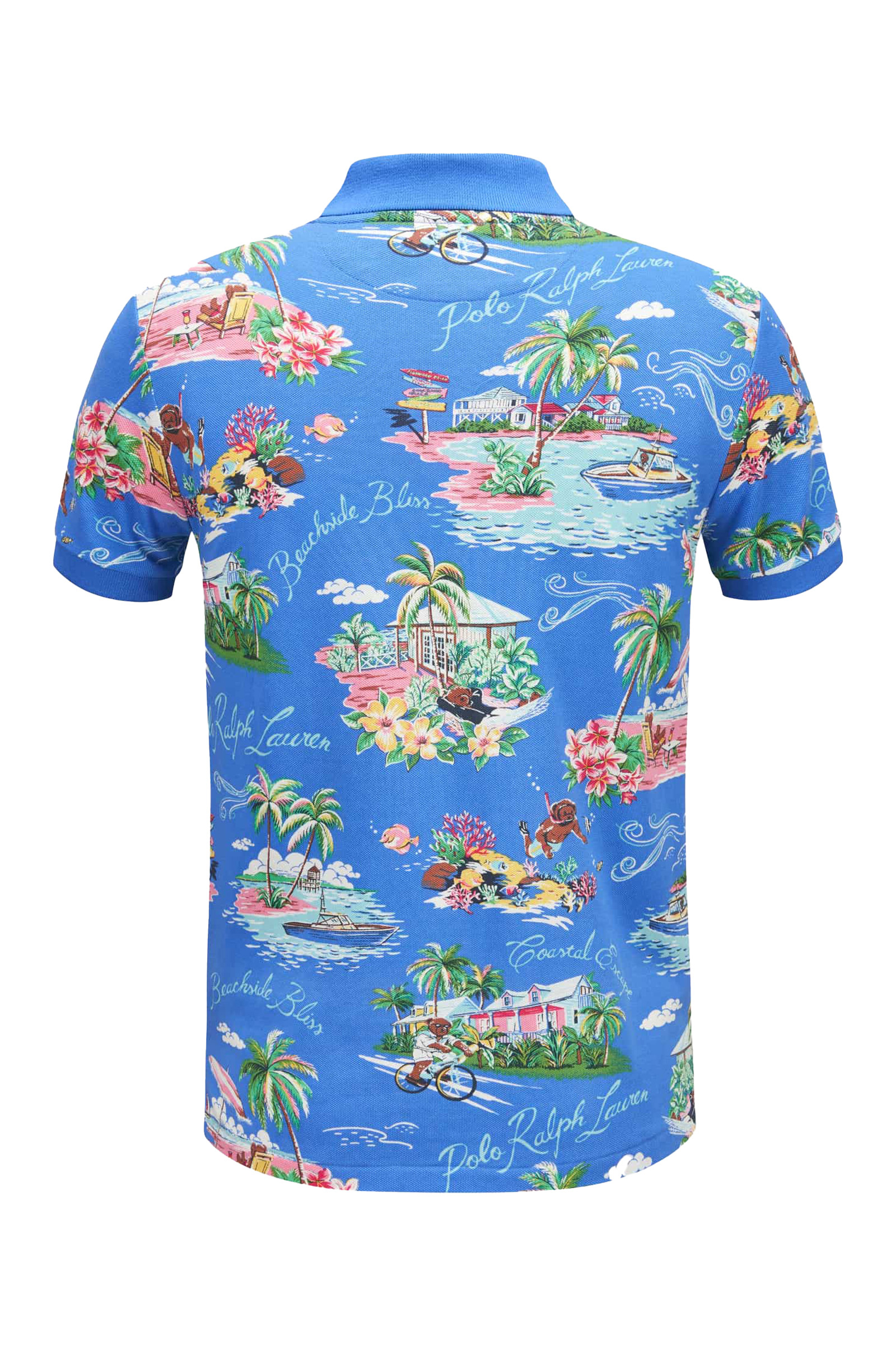 Heren polo korte mouw blauw