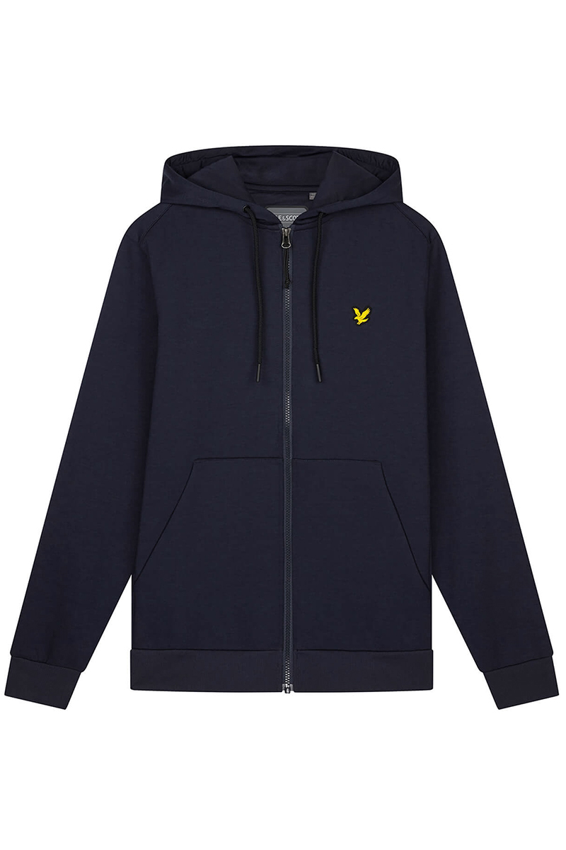 Lyle & Scott OTH FULL ZIP FLY FLEECE HOODIE Blauw-1 1