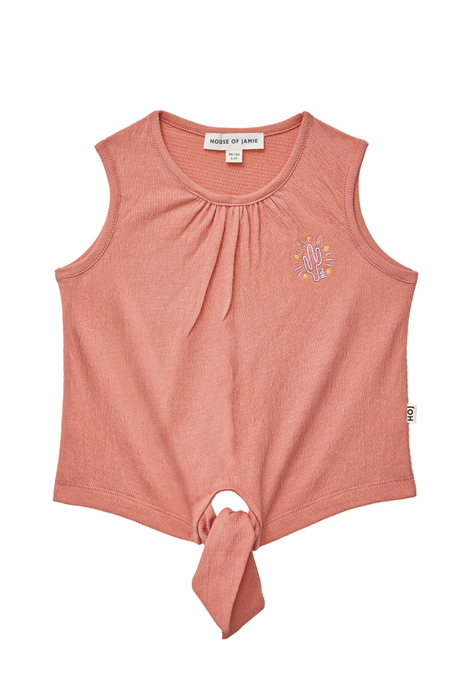 House Of Jamie Knotted tanktop Rose-1 1