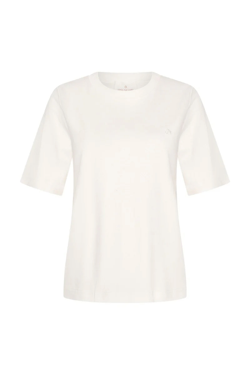 Dames t-shirt korte mouw ecru