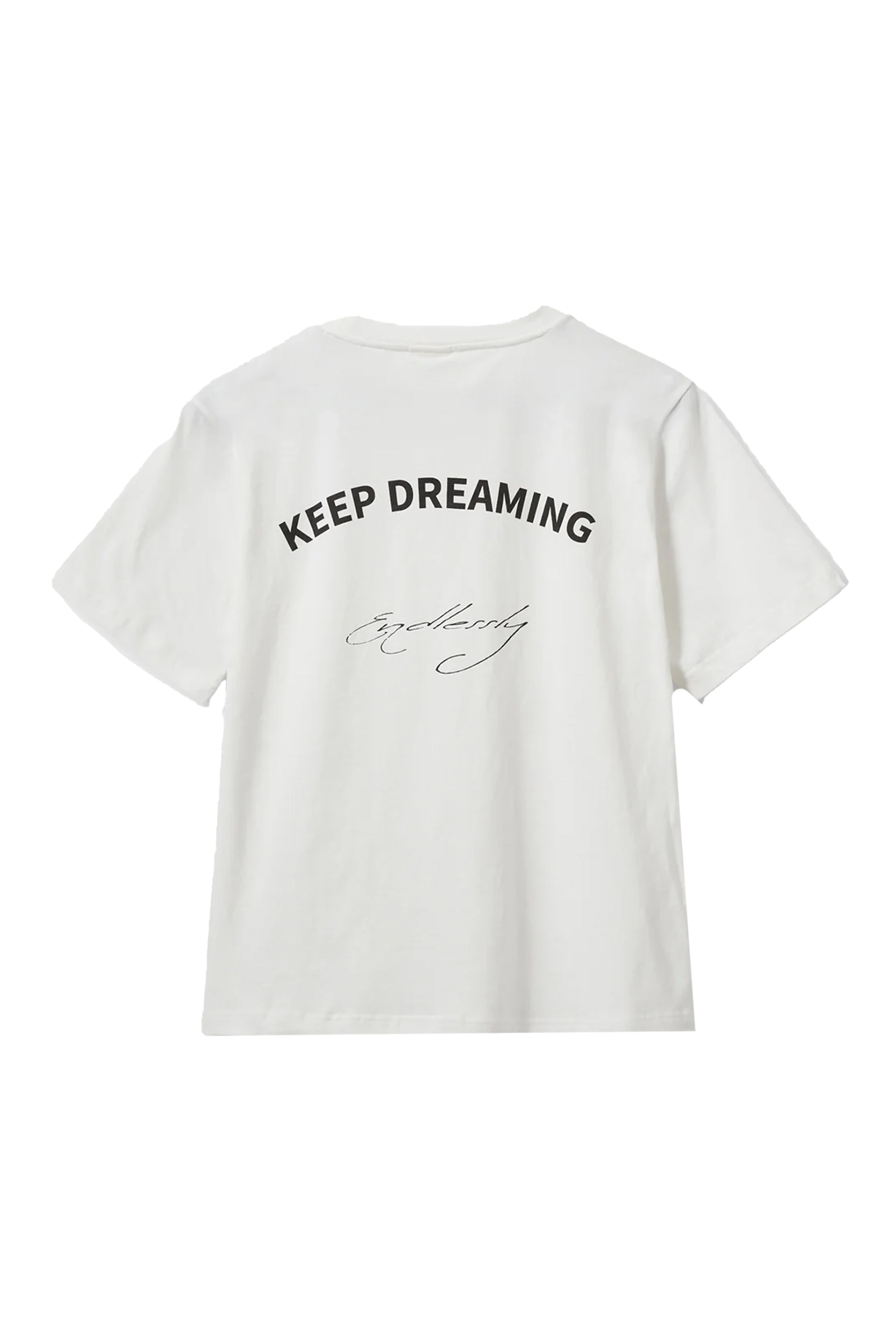 Meisjes t-shirt korte mouw ecru