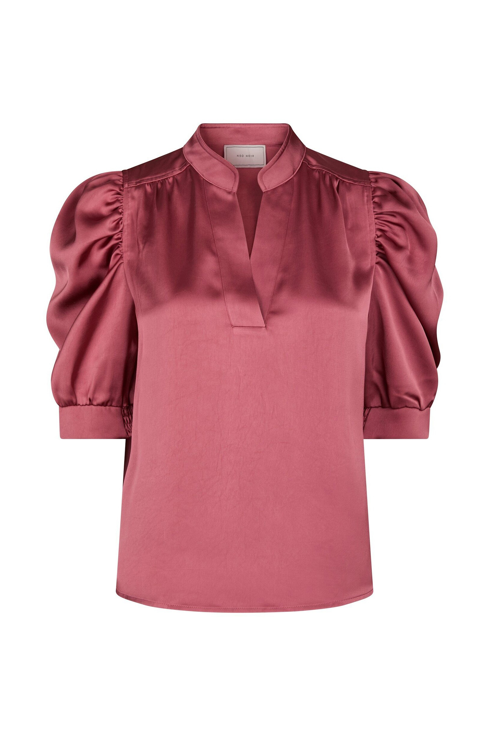 Dames blouse korte mouw rose