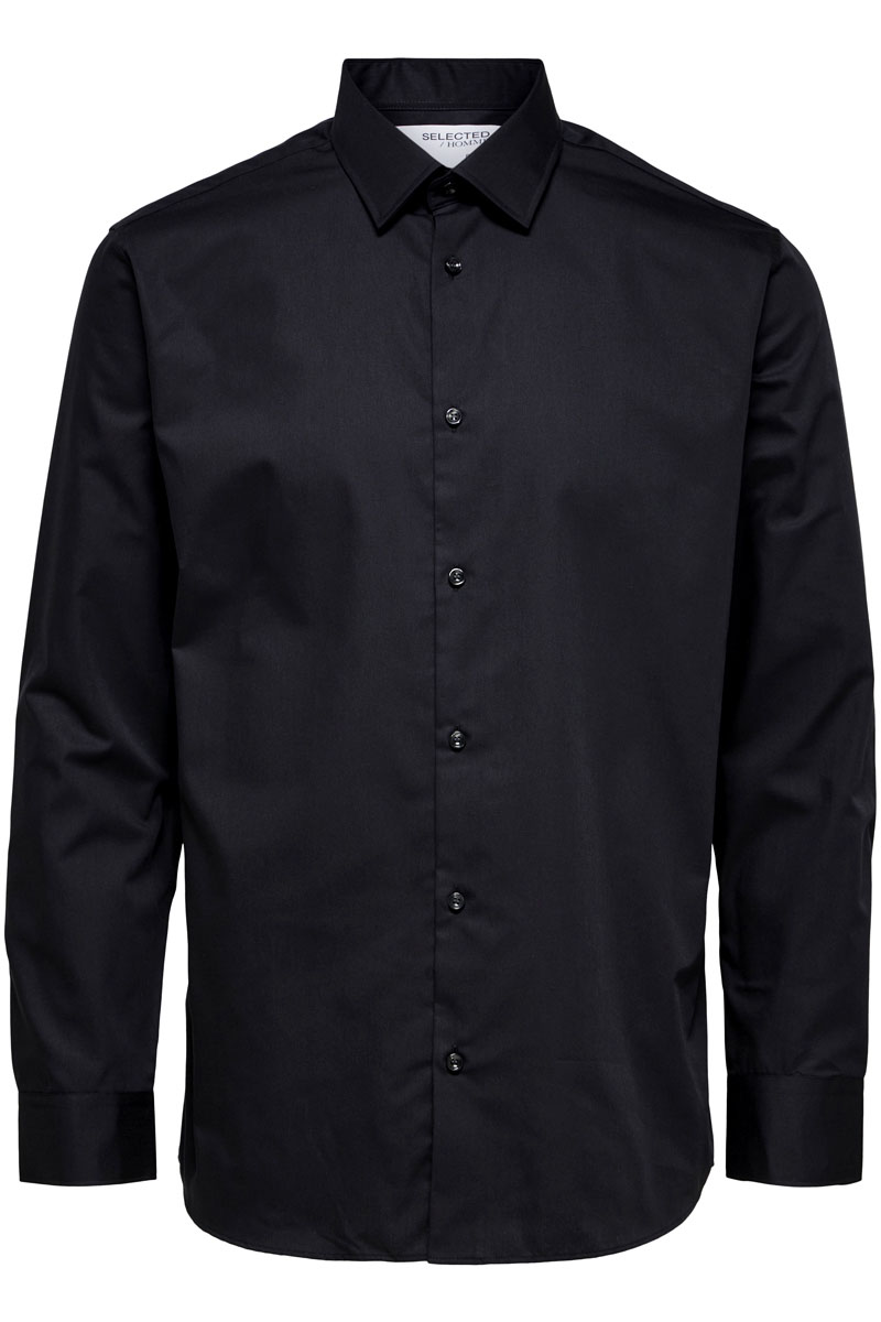 Selected SLHSLIMETHAN SHIRT LS CLASSIC B NOO Zwart-1 1