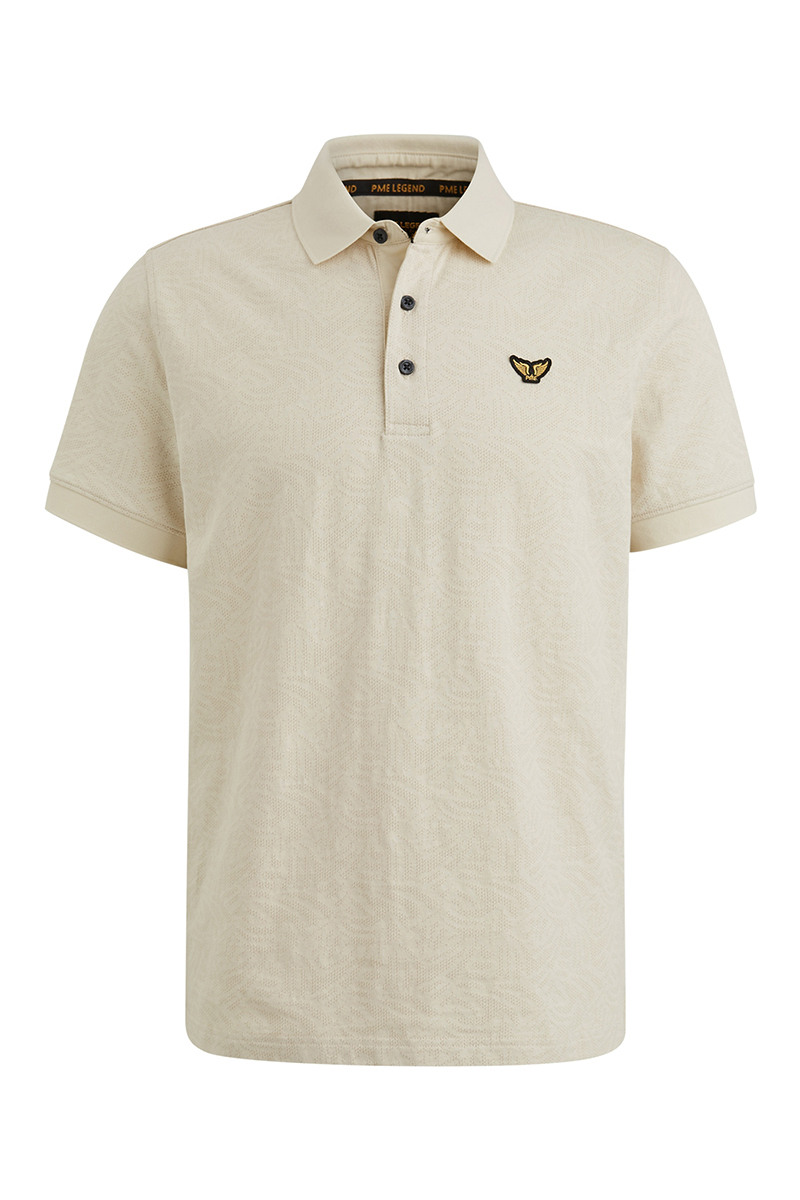 Short sleeve polo Jacquard jersey