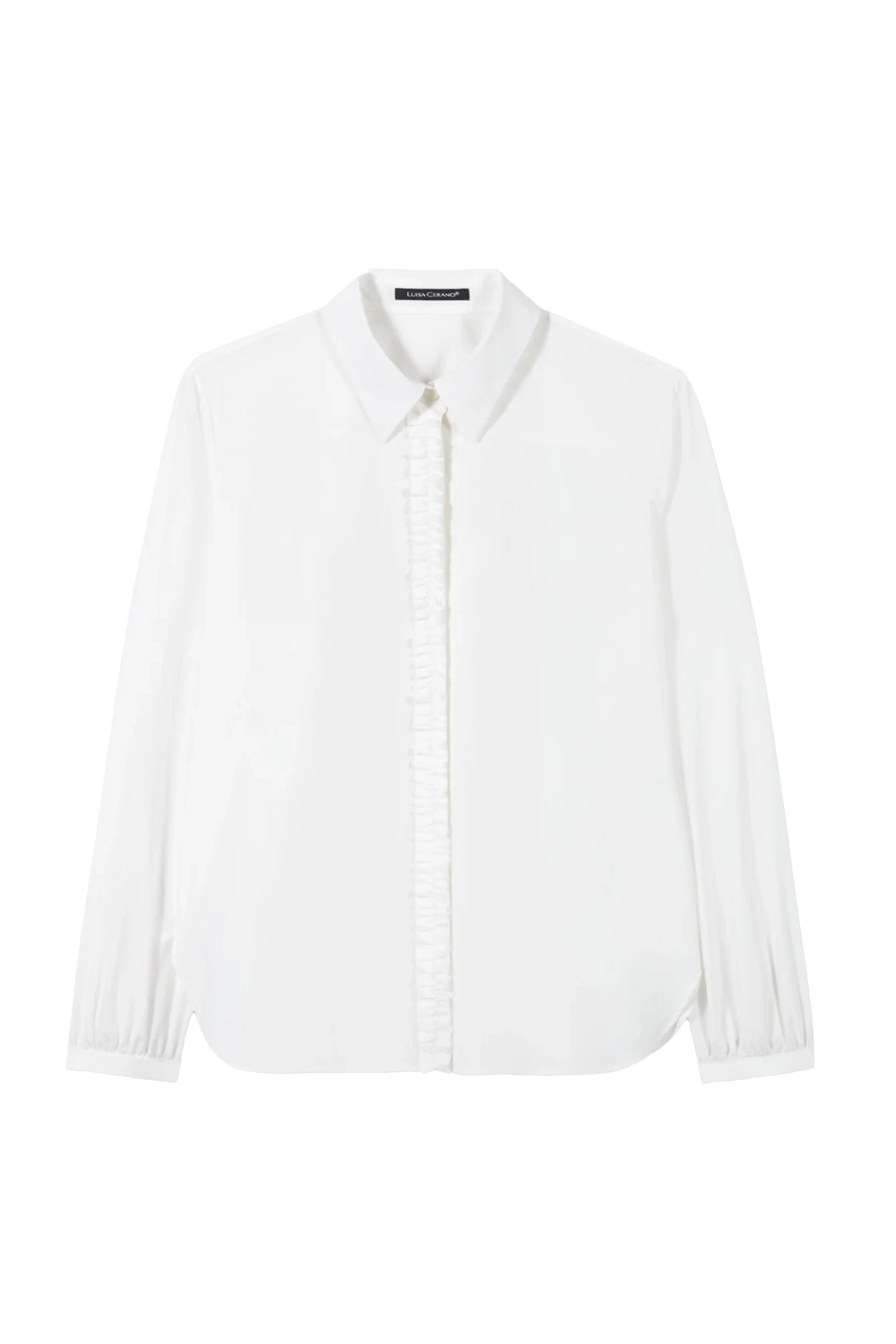 Dames blouse lange mouw wit