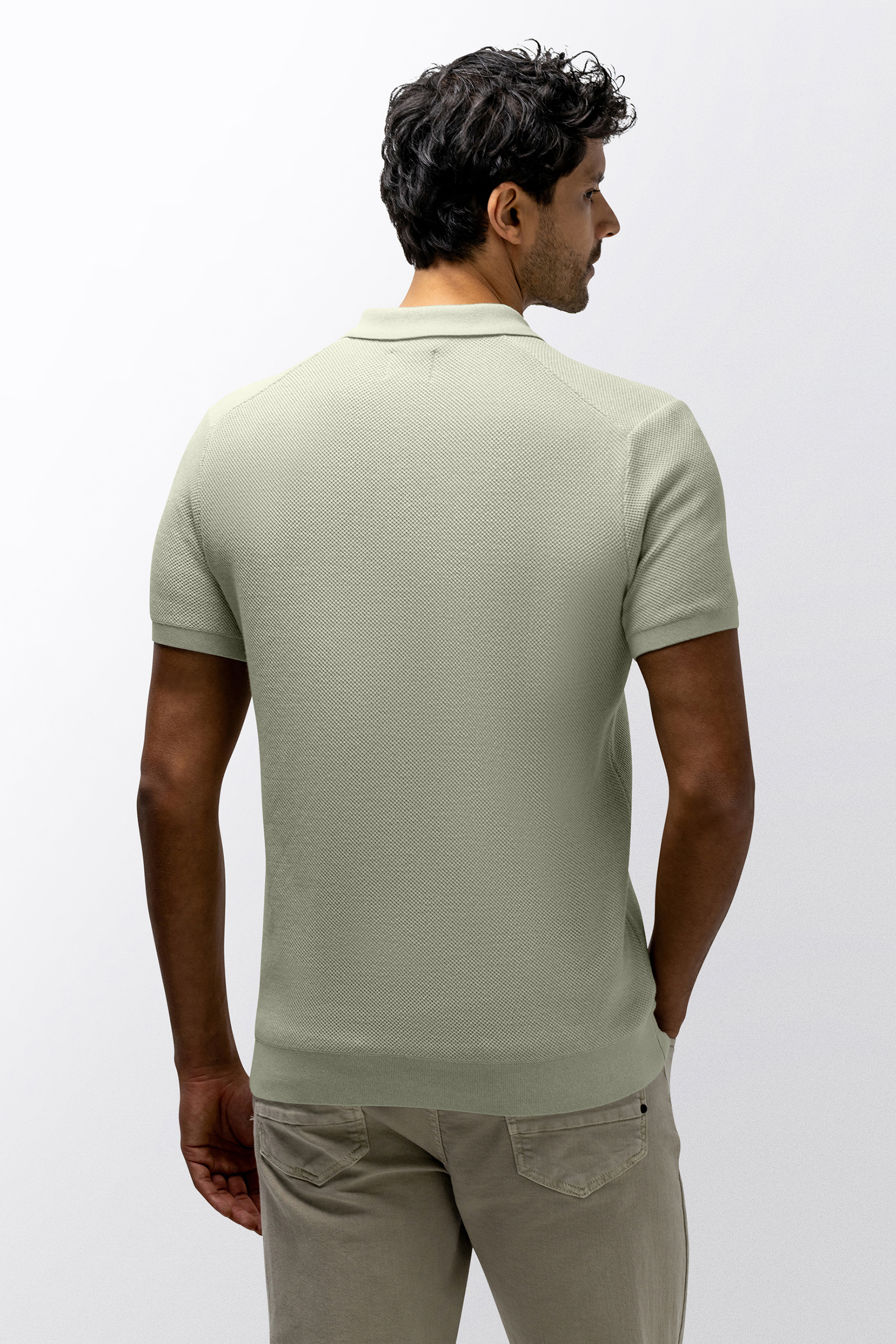 Heren polo korte mouw groen
