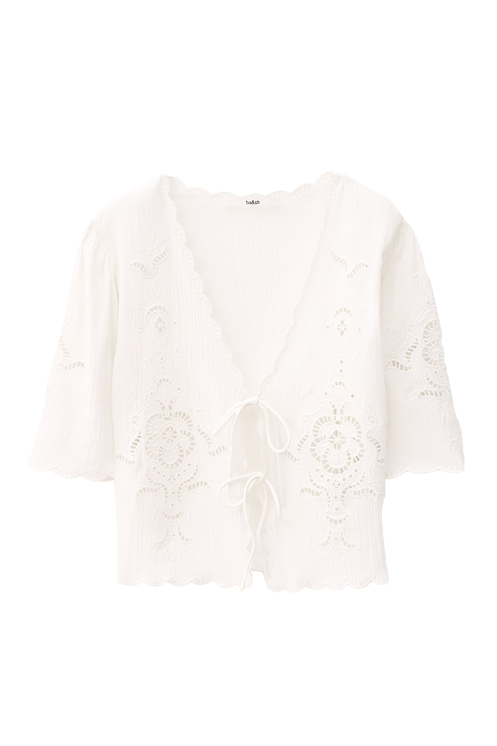 Dames blouse korte mouw ecru