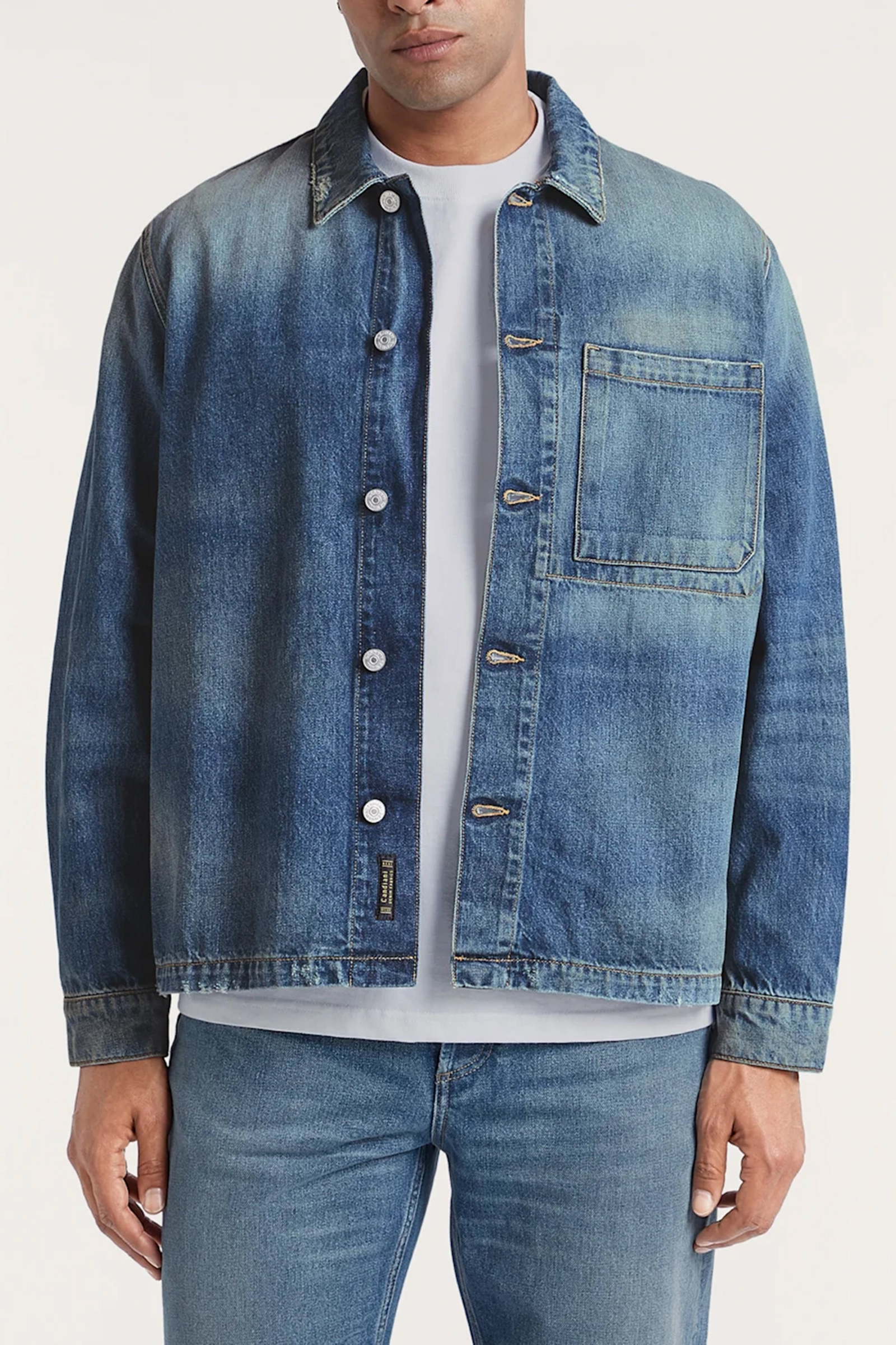 Heren overhemd lm casual blauw