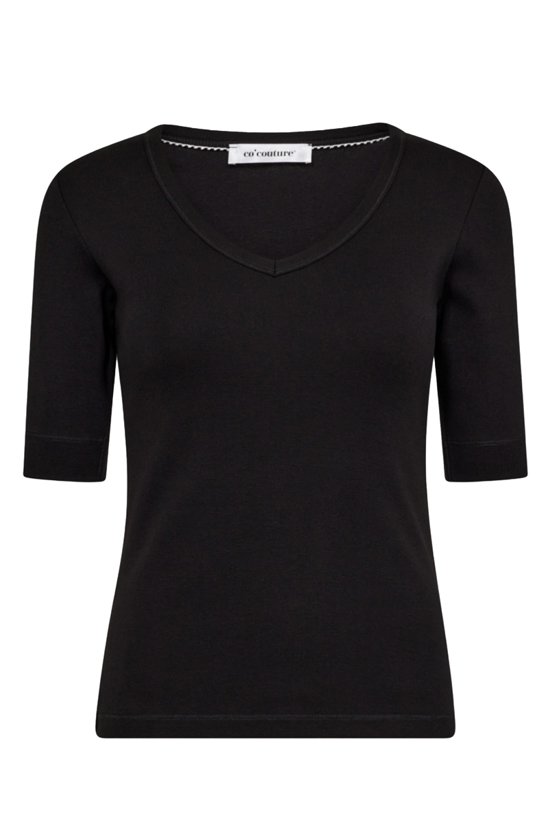 Dames t-shirt korte mouw zwart