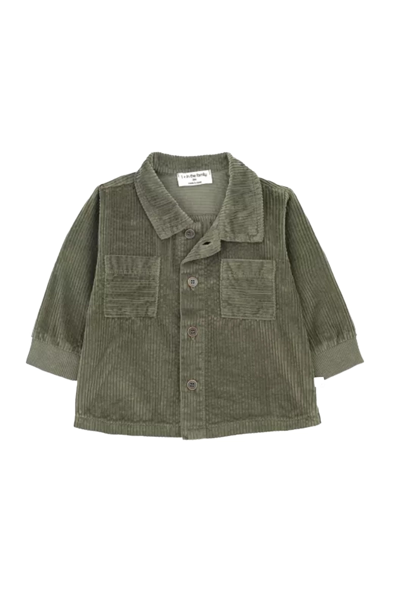 Baby blouse/overhemd groen