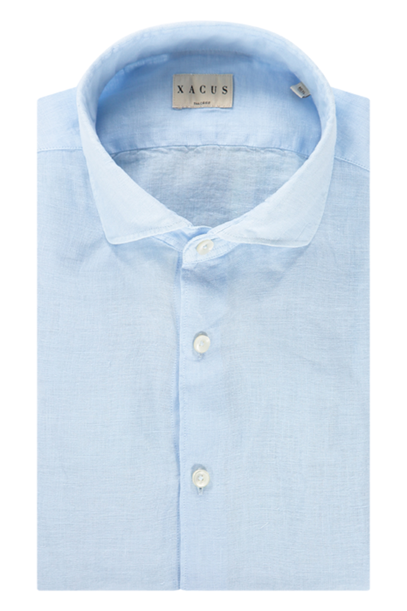 Heren overhemd lm casual blauw