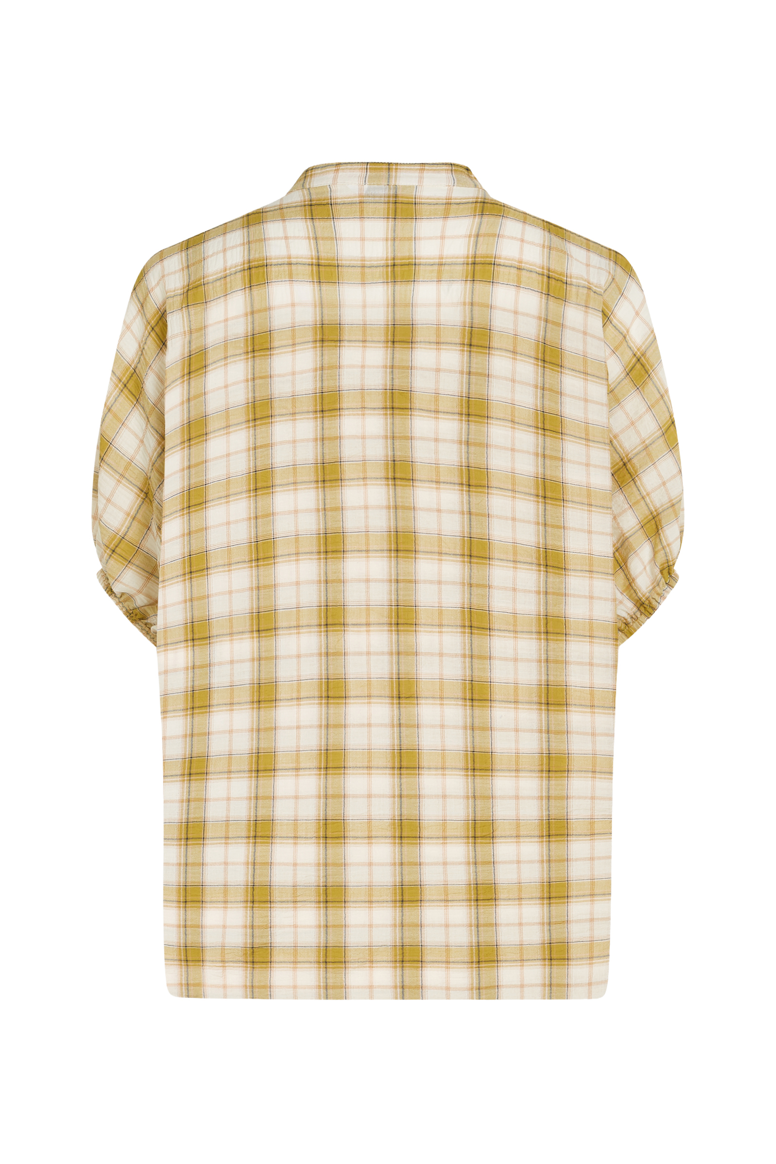 Dames blouse korte mouw bruin