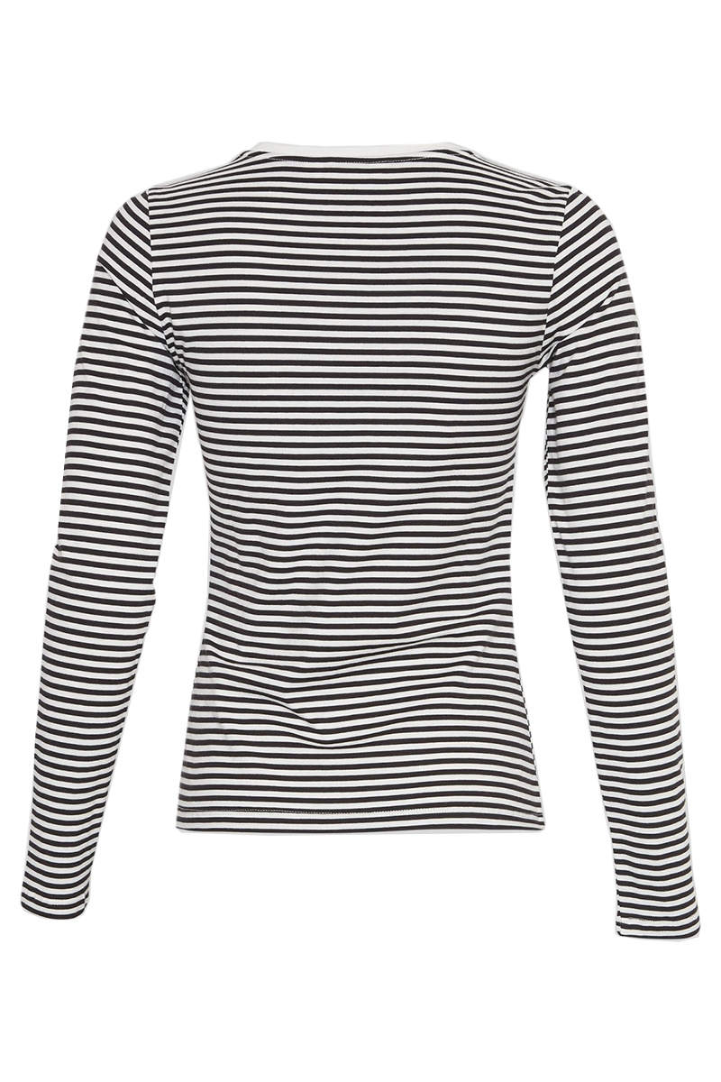 Dames t-shirt lange mouw blauw