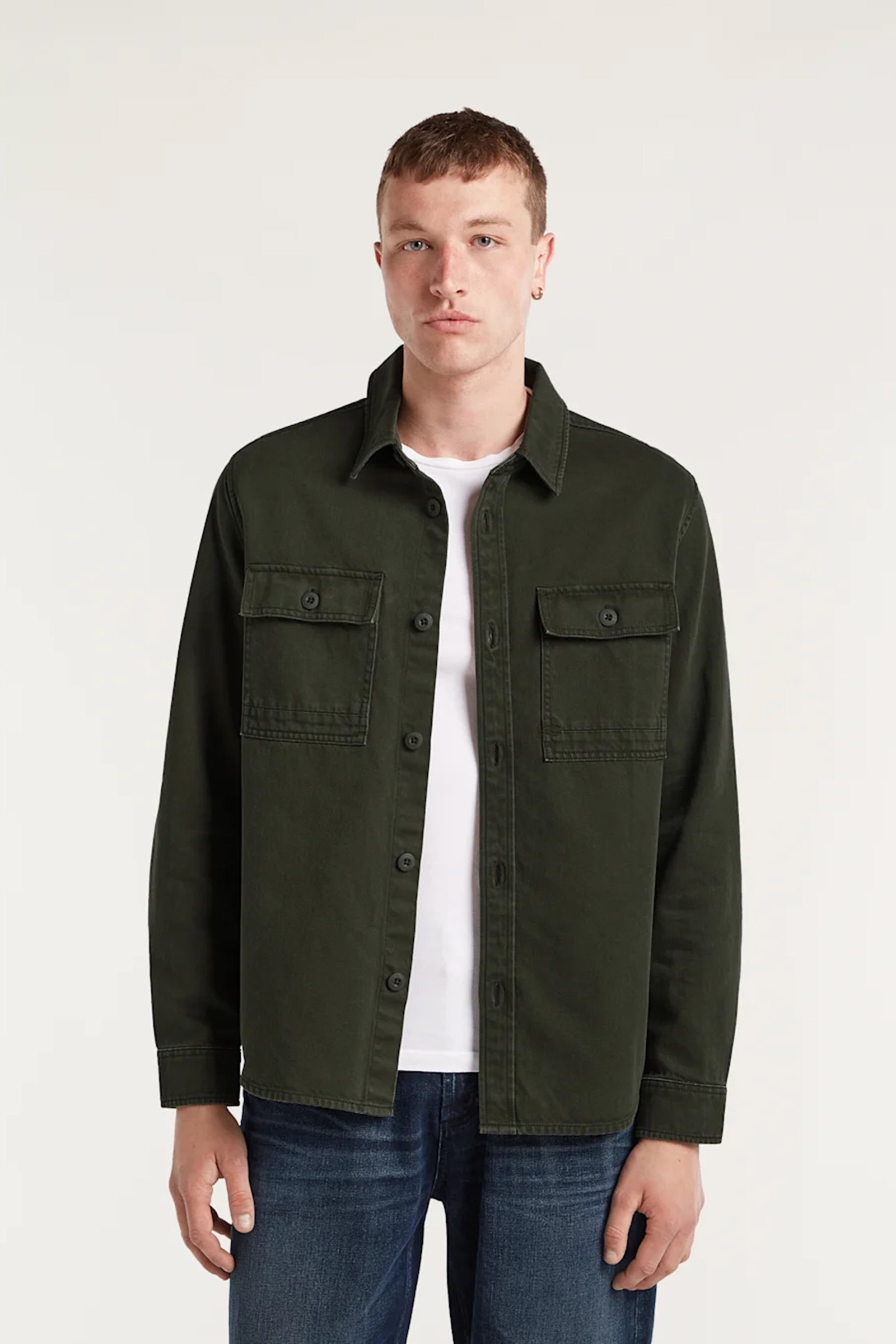 Heren overhemd lm casual groen